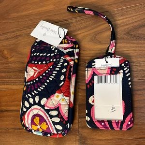 Vera Bradley sunglass case and luggage tag